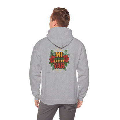 Mi Deh Yah - Unisex Hoodie (Letterwork front, Artwork Back)