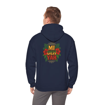 Mi Deh Yah - Unisex Hoodie (Letterwork front, Artwork Back)