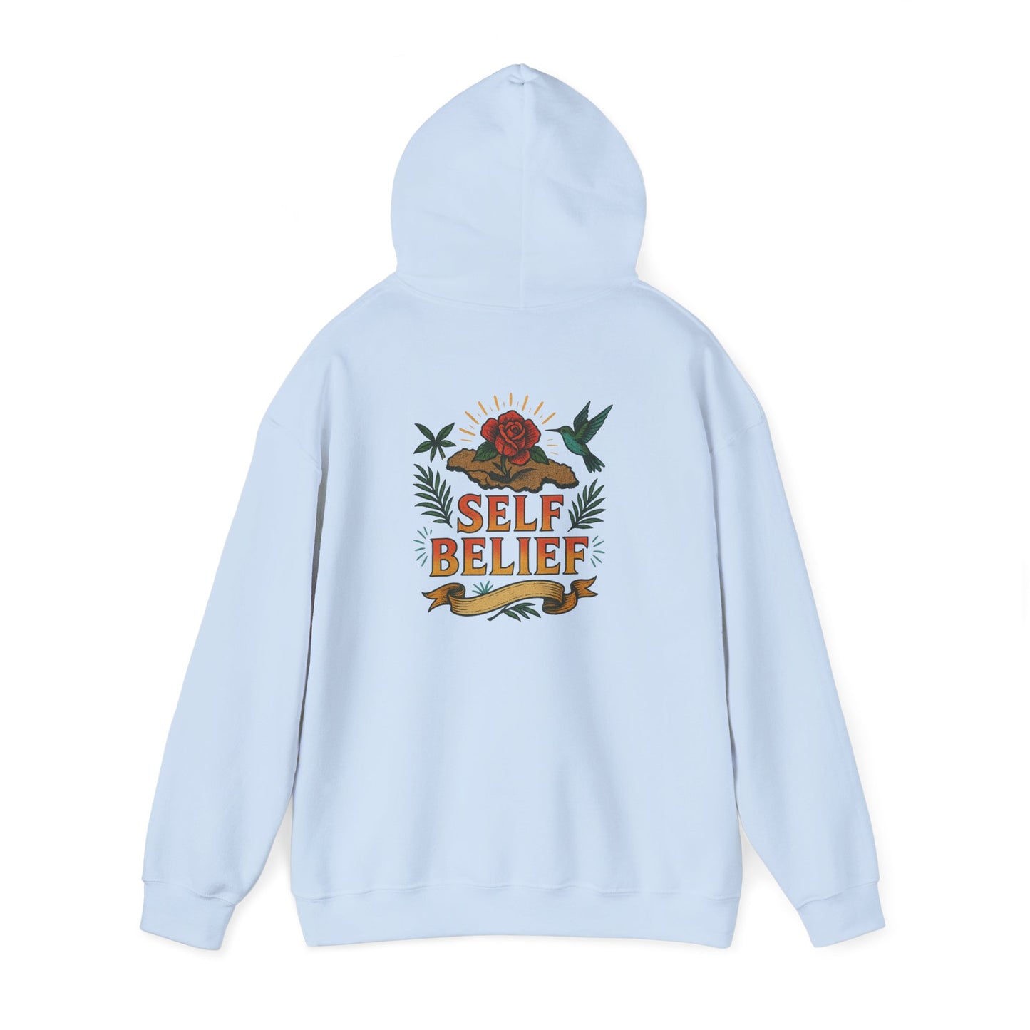 Self Belief - Unisex Hoodie (Lettering Front, Artwork Back)