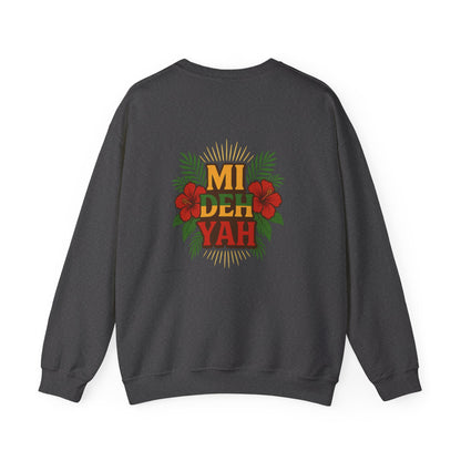Mi Deh Yah - Unisex Crewneck Sweater (Letterwork Front, Full Artwork Back)