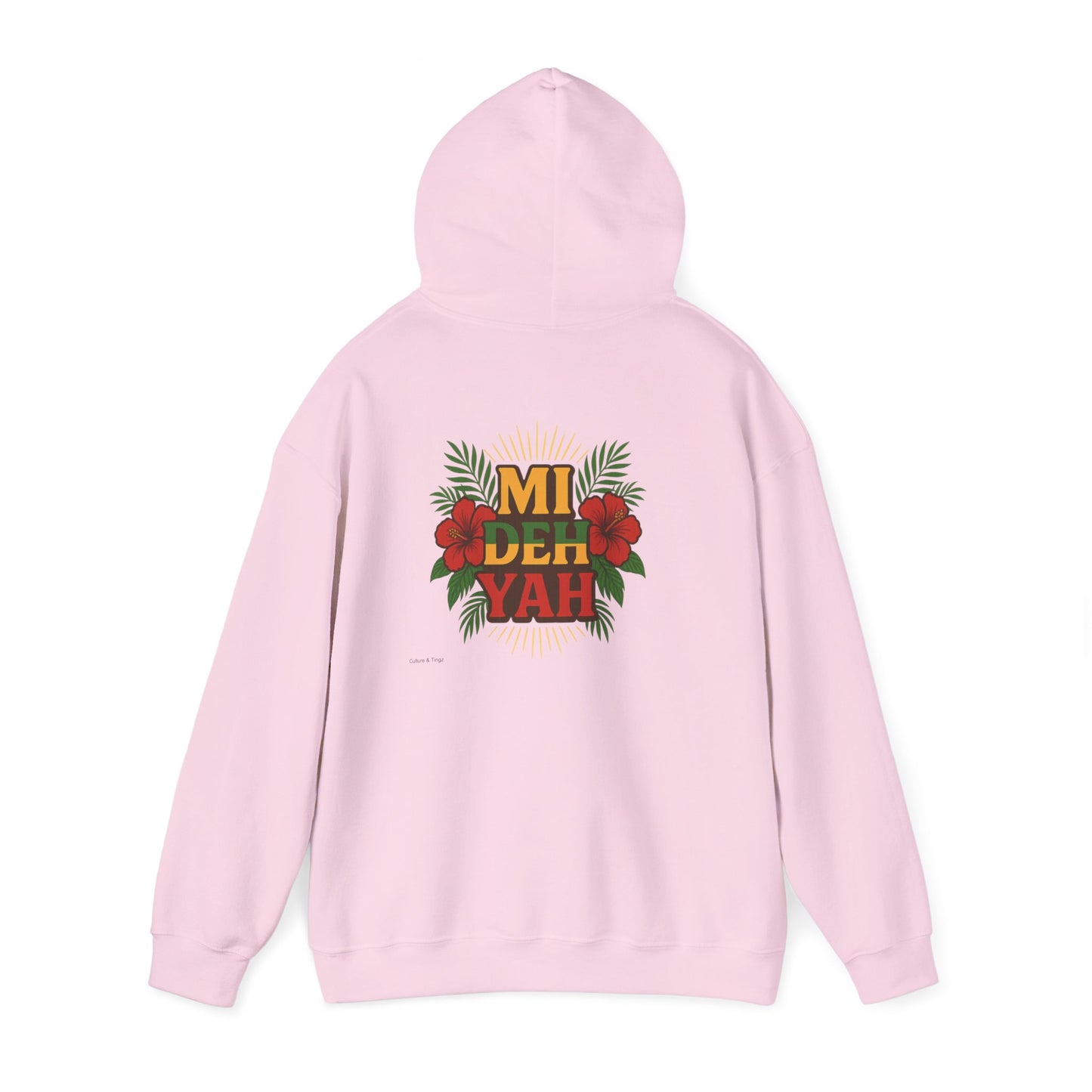 Mi Deh Yah - Unisex Hoodie (Letterwork front, Artwork Back)