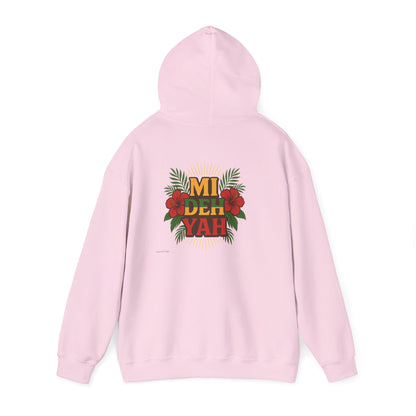 Mi Deh Yah - Unisex Hoodie (Letterwork front, Artwork Back)