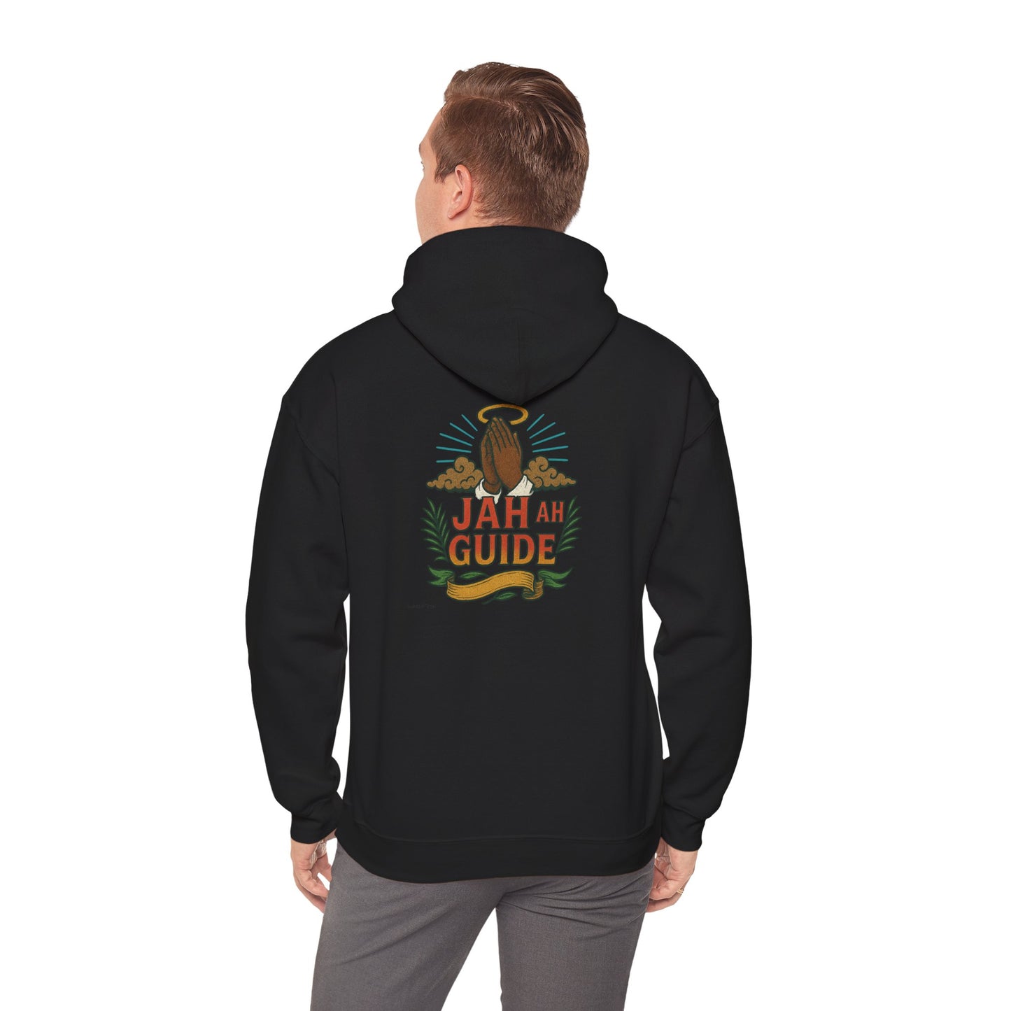 Jah Ah Guide - Unisex Hoodie (Letterwork front, Artwork Back)