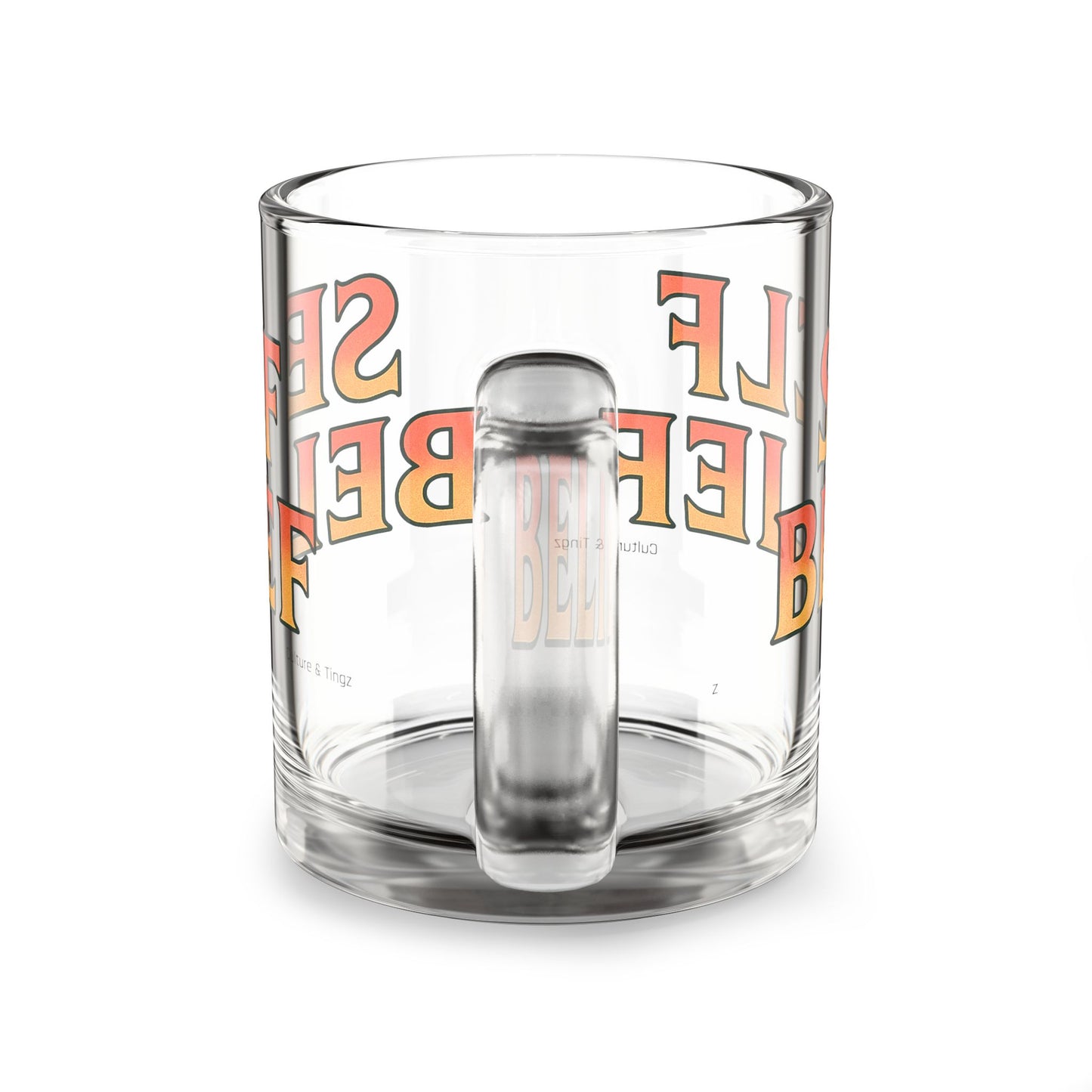Self Belief Glass Mug - 10oz. (Letterwork Edition)