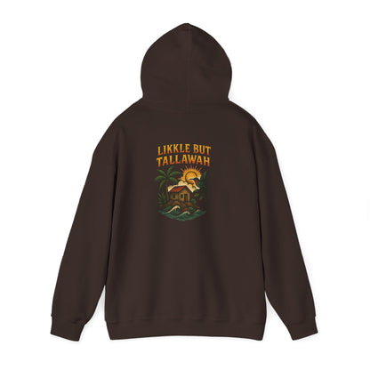 Likkle but Tallawah - Unisex Hoodie (Letterwork front, Artwork Back)
