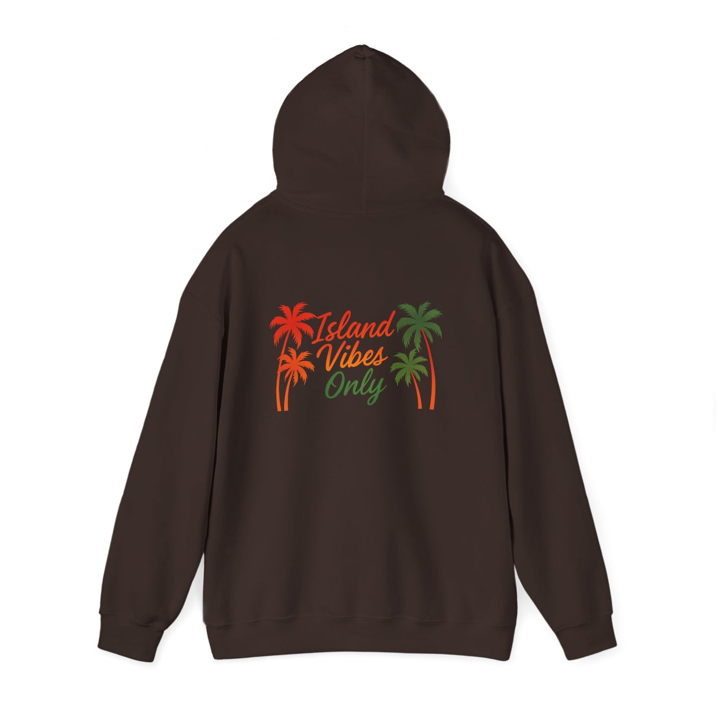 Island Vibes Only - Unisex Hoodie (Letterwork front, Artwork Back)
