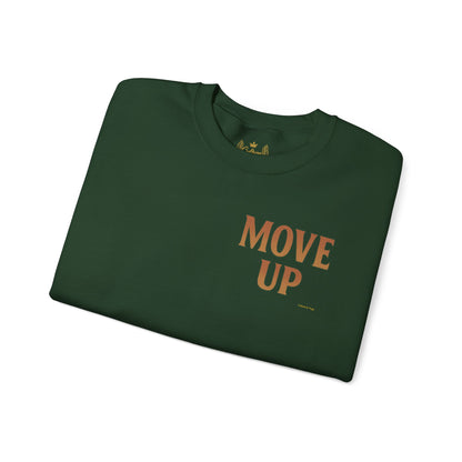 Move Up - Unisex Crewneck Sweater (Letterwork Front, Full Artwork Back)