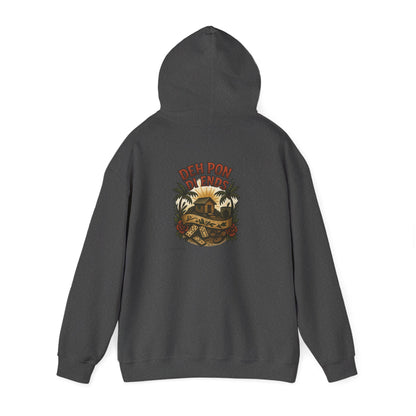 Deh Pon Di Ends - Unisex Hoodie (Letterwork front, Artwork Back)