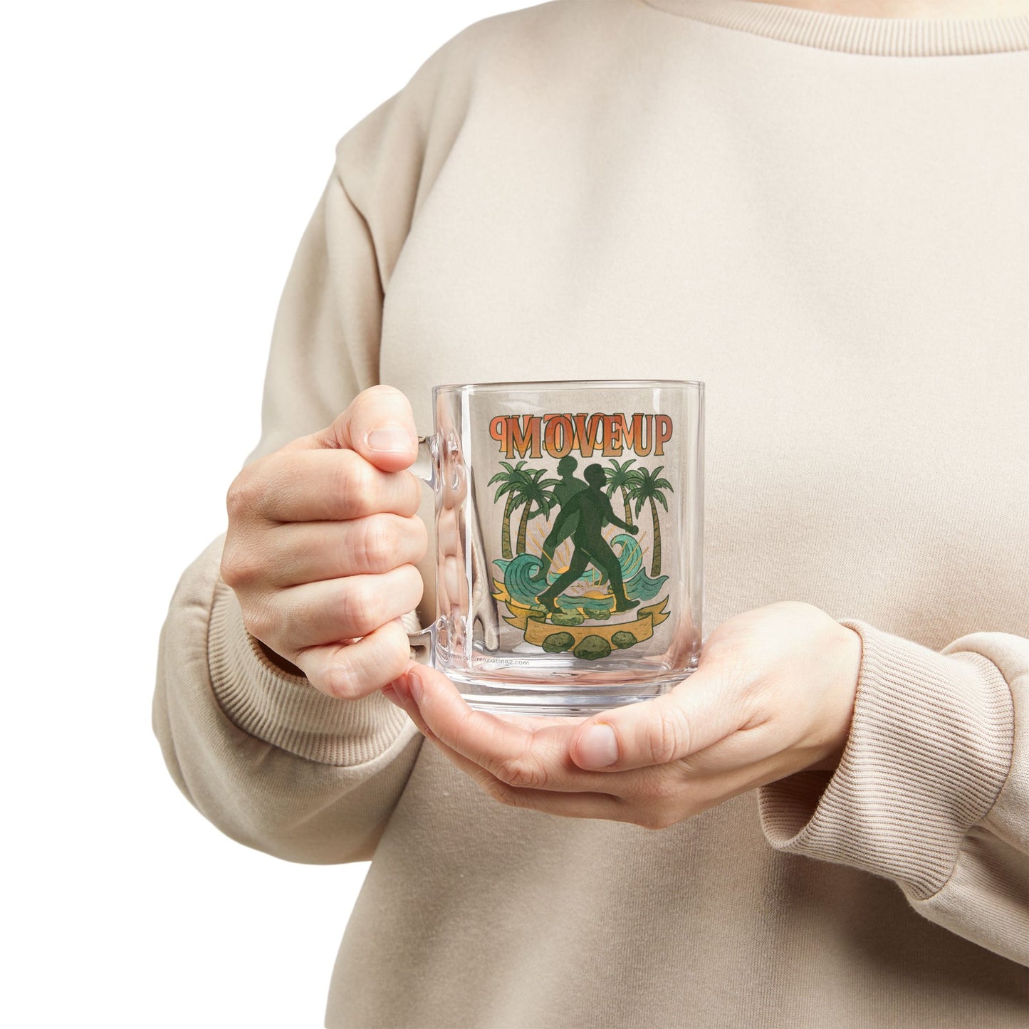Move Up Glass Mug