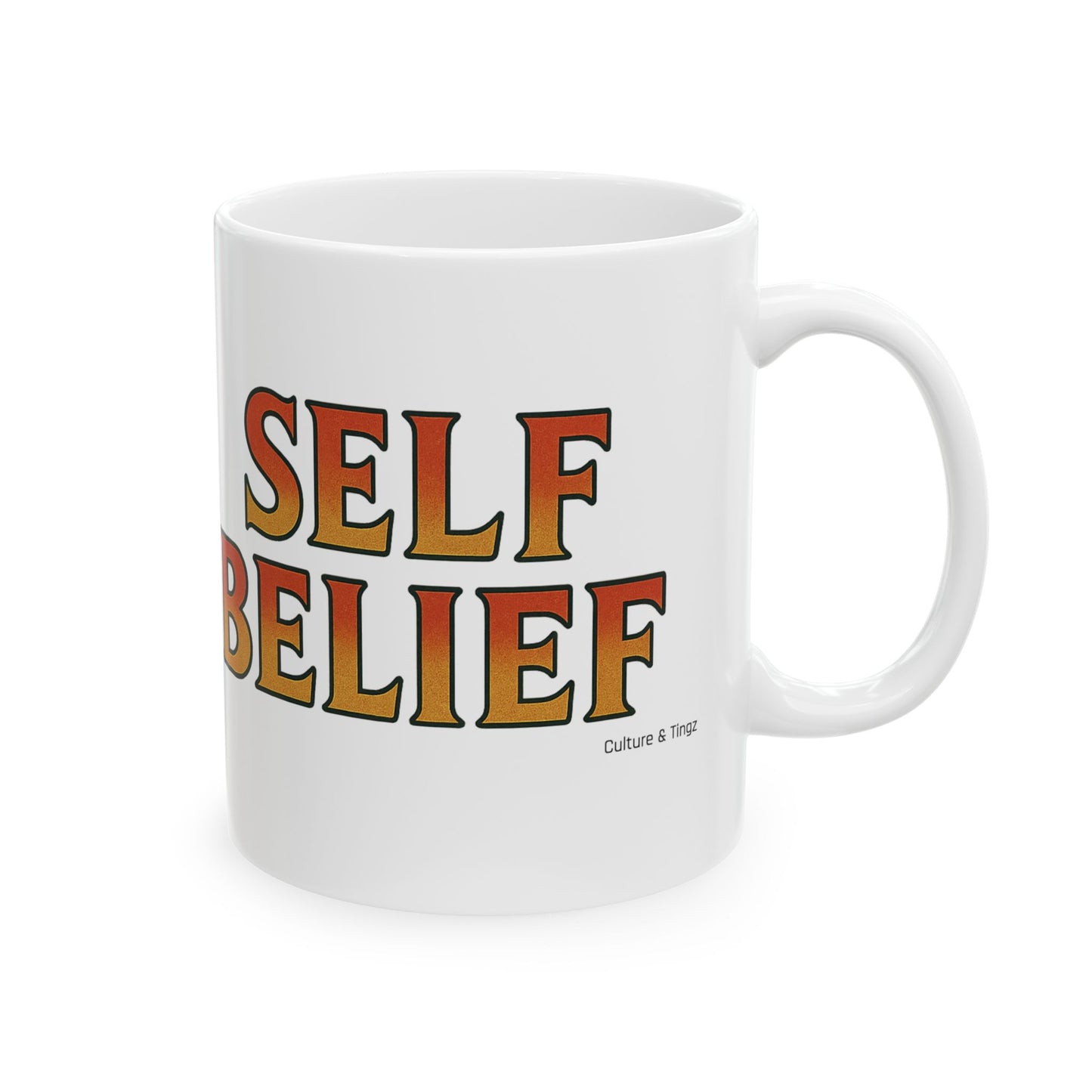 Self Belief Ceramic Mugs - Letterwork Collection