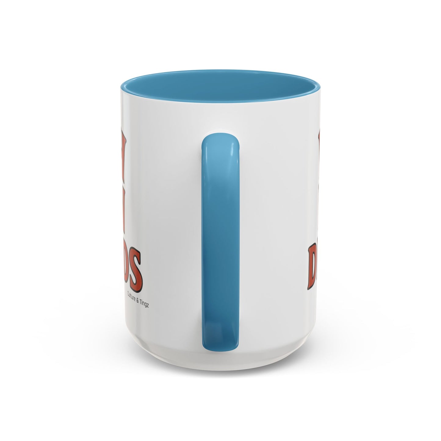 Deh Pon Di Ends Ceramic Mugs  – Letterwork Edition