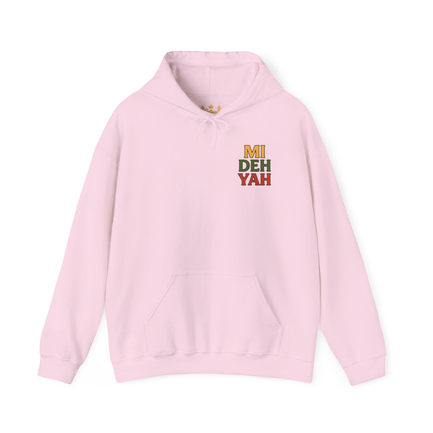 Mi Deh Yah - Unisex Hoodie (Letterwork front, Artwork Back)