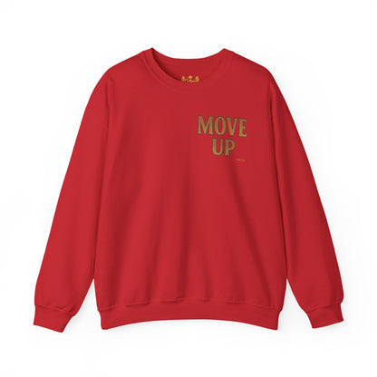 Move Up - Unisex Crewneck Sweater (Letterwork Front, Full Artwork Back)