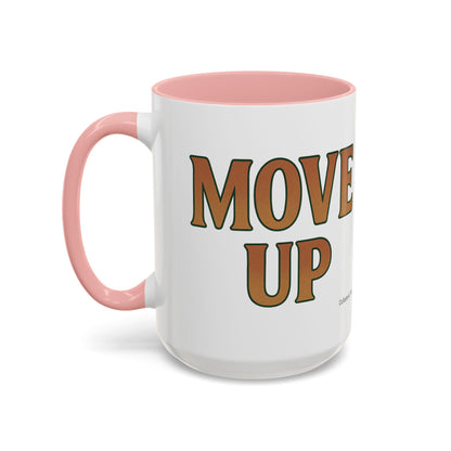 Move Up Ceramic Mugs  – Letterwork Edition