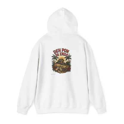 Deh Pon Di Ends - Unisex Hoodie (Letterwork front, Artwork Back)