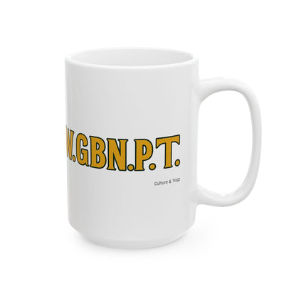 W.G.B.N.P.T Ceramic Mugs- Letterwork Collection