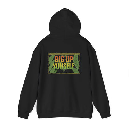 Big Up Yuhself - Unisex Hoodie (Letterwork front, Artwork Back)