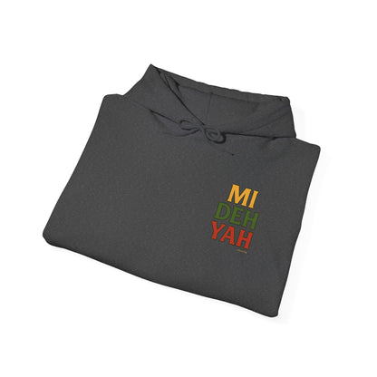 Mi Deh Yah - Unisex Hoodie (Letterwork front, Artwork Back)