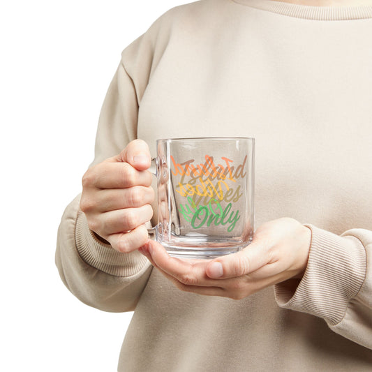 Island Vibes Only Glass Mug - 10oz. (Letterwork Edition)