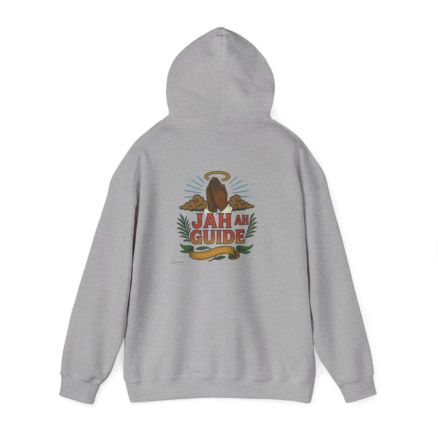 Jah Ah Guide - Unisex Hoodie (Letterwork front, Artwork Back)