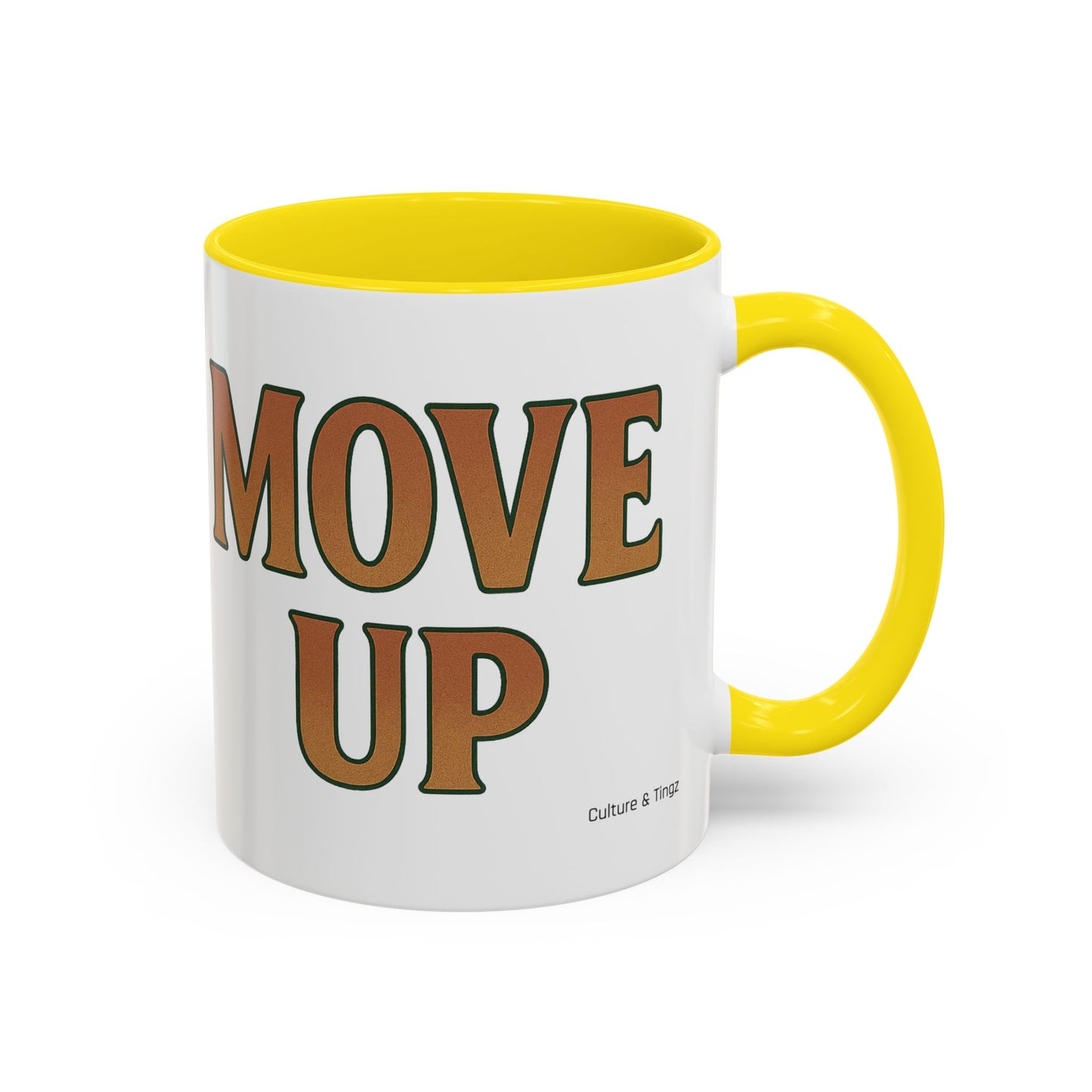 Move Up Ceramic Mugs  – Letterwork Edition