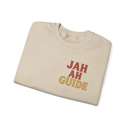 Jah Ah Guide - Unisex Crewneck Sweater (Letterwork Front, Full Artwork Back)