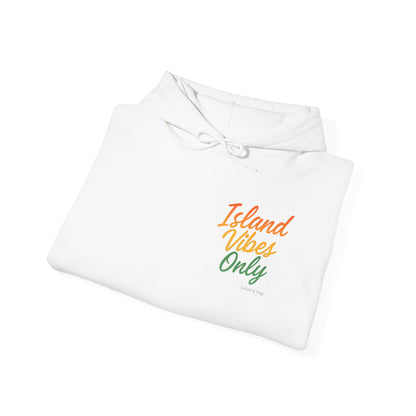 Island Vibes Only - Unisex Hoodie (Letterwork front, Artwork Back)