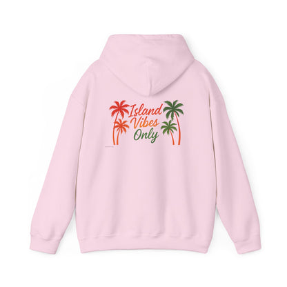 Island Vibes Only - Unisex Hoodie (Letterwork front, Artwork Back)