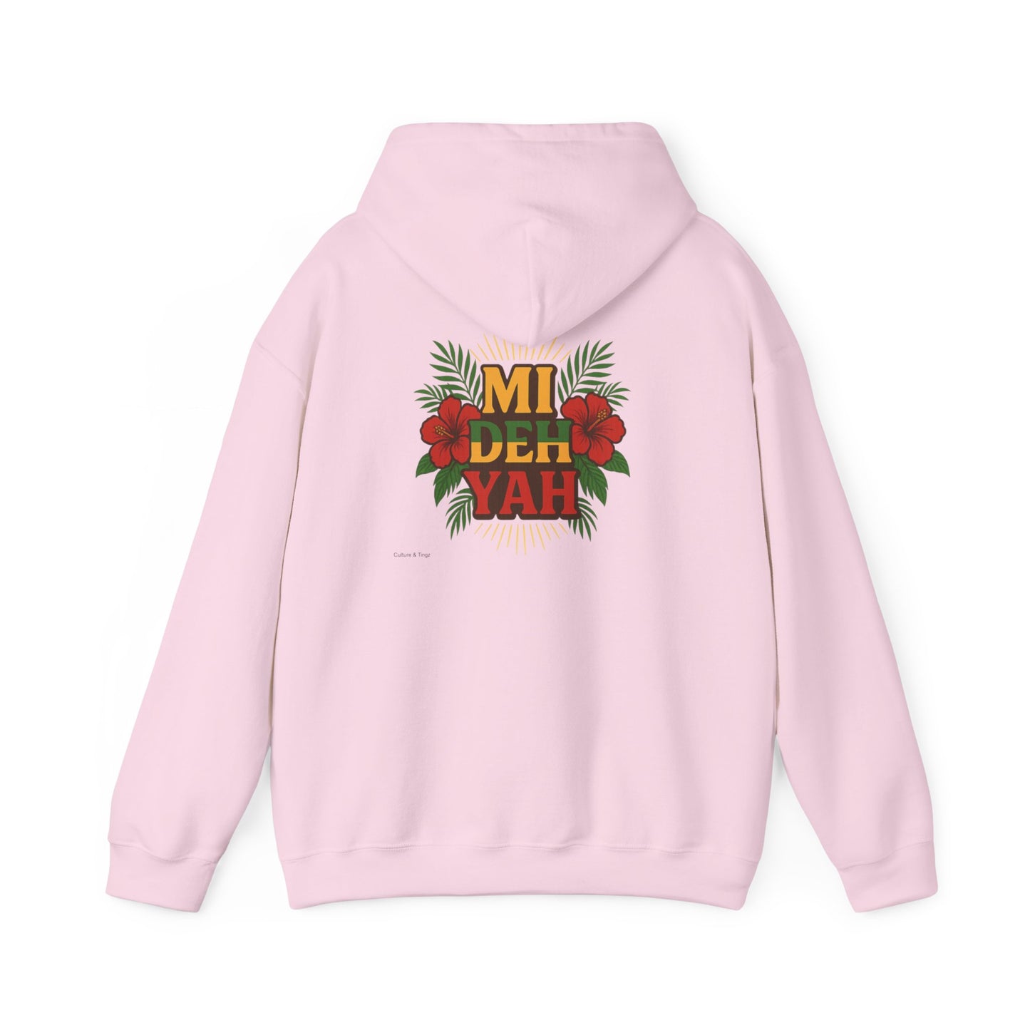 Mi Deh Yah - Unisex Hoodie (Letterwork front, Artwork Back)