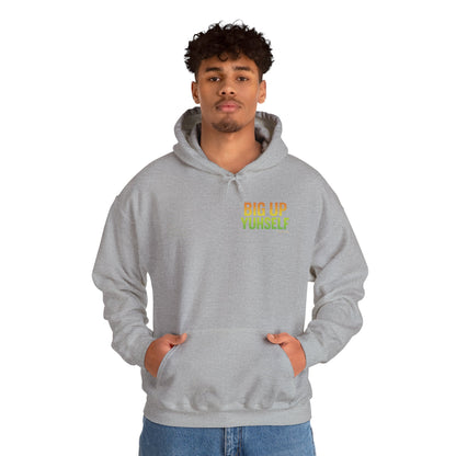 Unisex Hooded Sweatshirt: Big Up Yuhself - Casual, Cozy, Giftable, Everyday Wear, Perfect for Celebrations, Festivals, and Relaxed Days