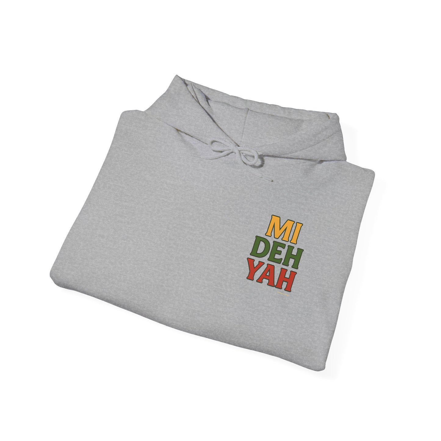 Mi Deh Yah - Unisex Hoodie (Letterwork front, Artwork Back)