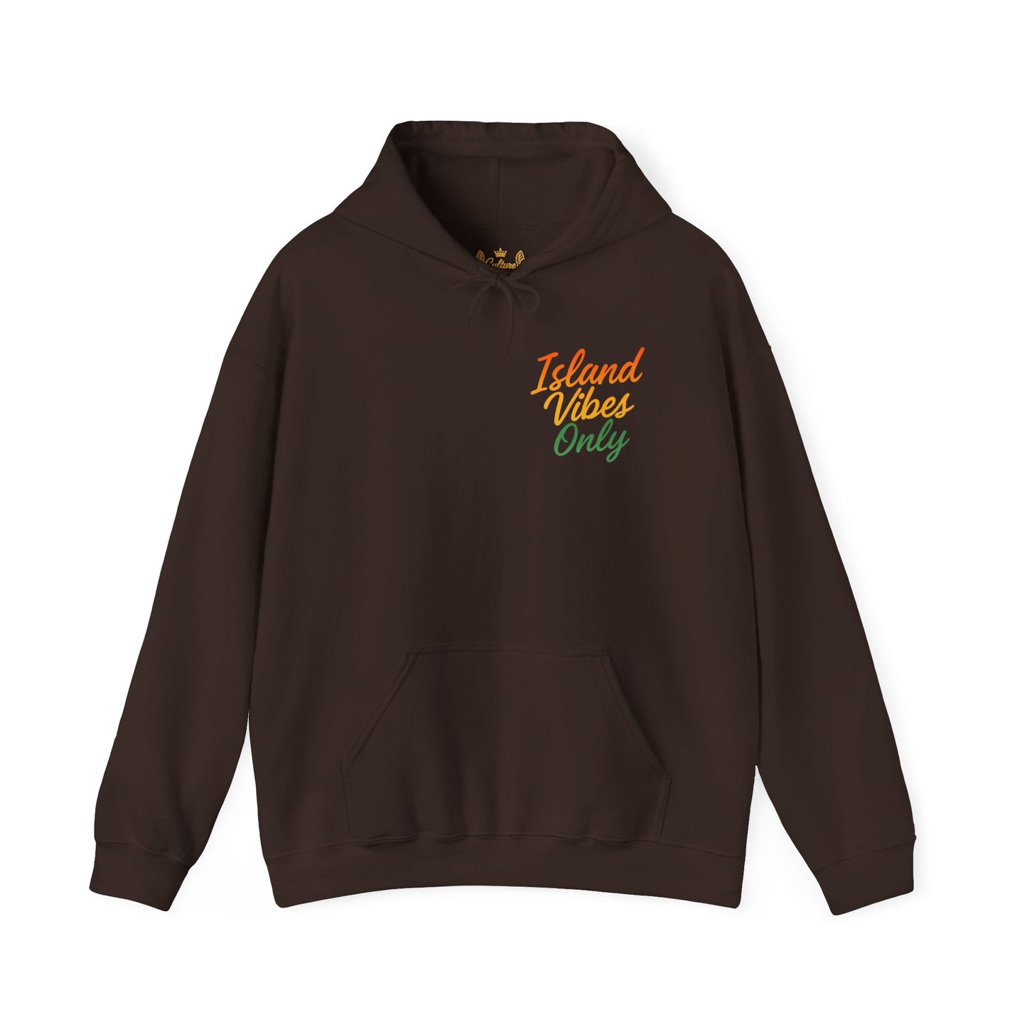 Island Vibes Only - Unisex Hoodie (Letterwork front, Artwork Back)