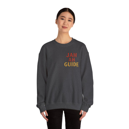Jah Ah Guide - Unisex Crewneck Sweater (Letterwork Front, Full Artwork Back)