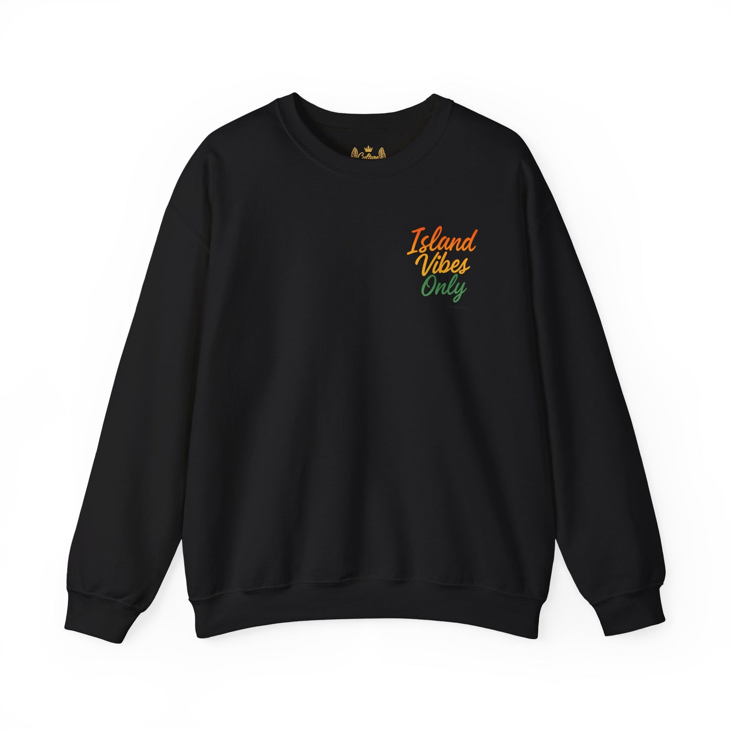 Island Vibes Only - Unisex Crewneck Sweater (Letterwork Front, Full Artwork Back)