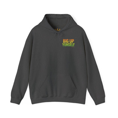 Big Up Yuhself - Unisex Hoodie (Letterwork front, Artwork Back)