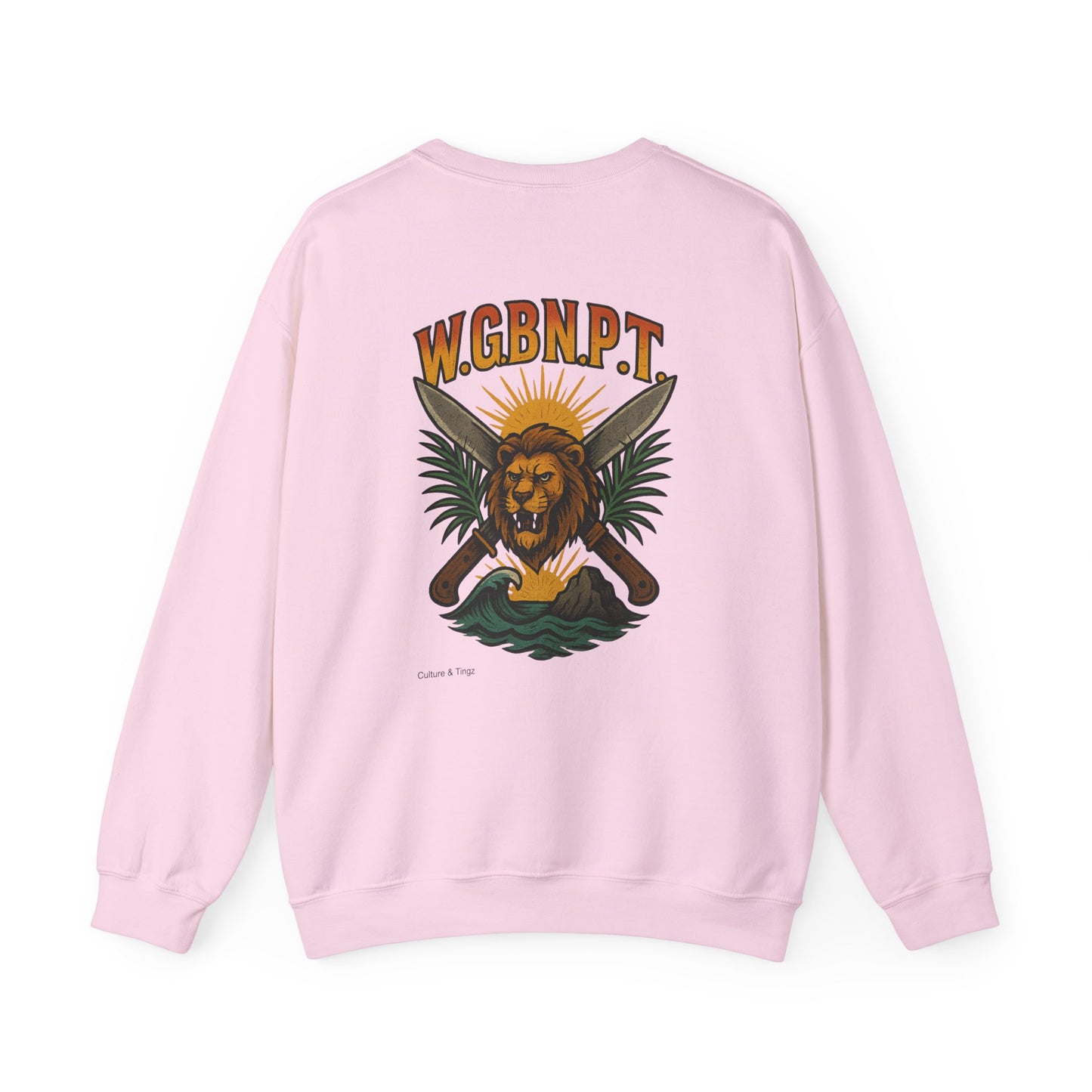W.G.B.N.P.T. - Unisex Crewneck Sweater (Letterwork Front, Full Artwork Back)