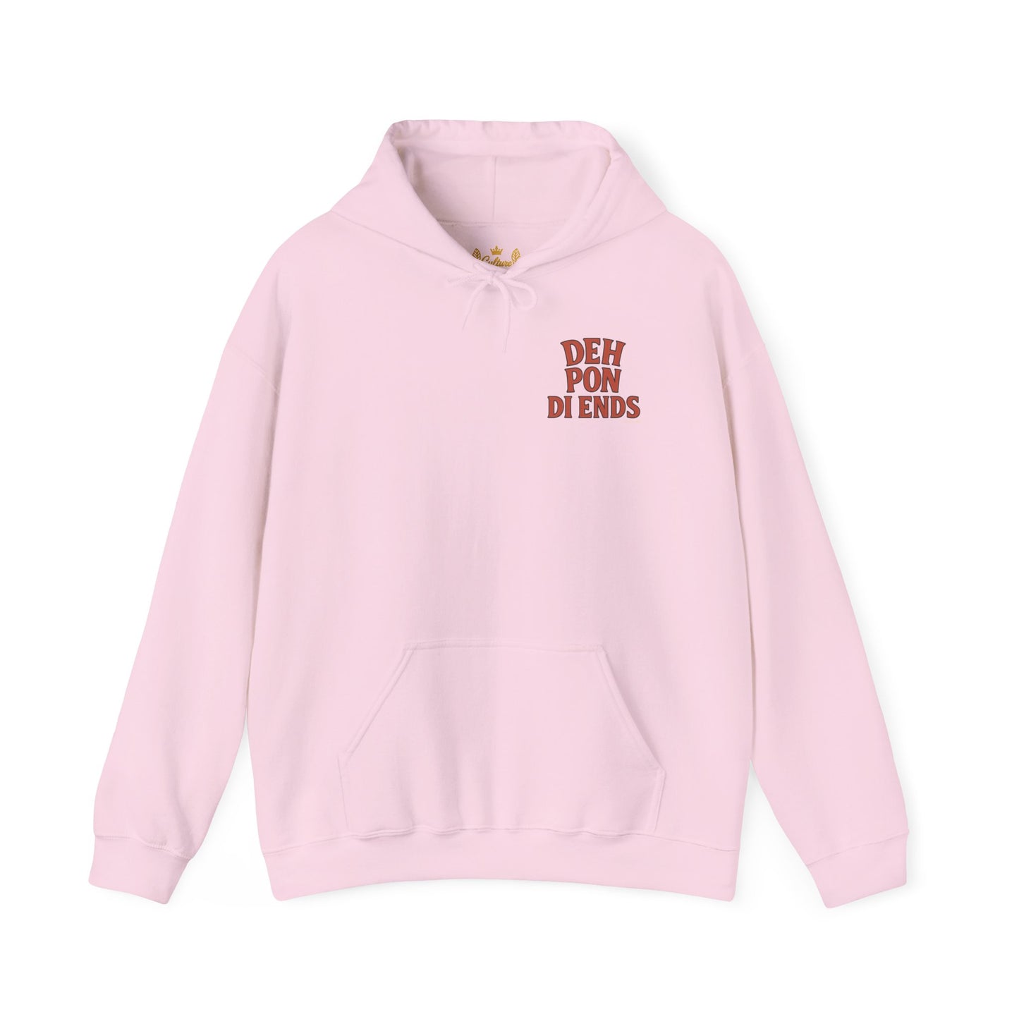 Deh Pon Di Ends - Unisex Hoodie (Letterwork front, Artwork Back)