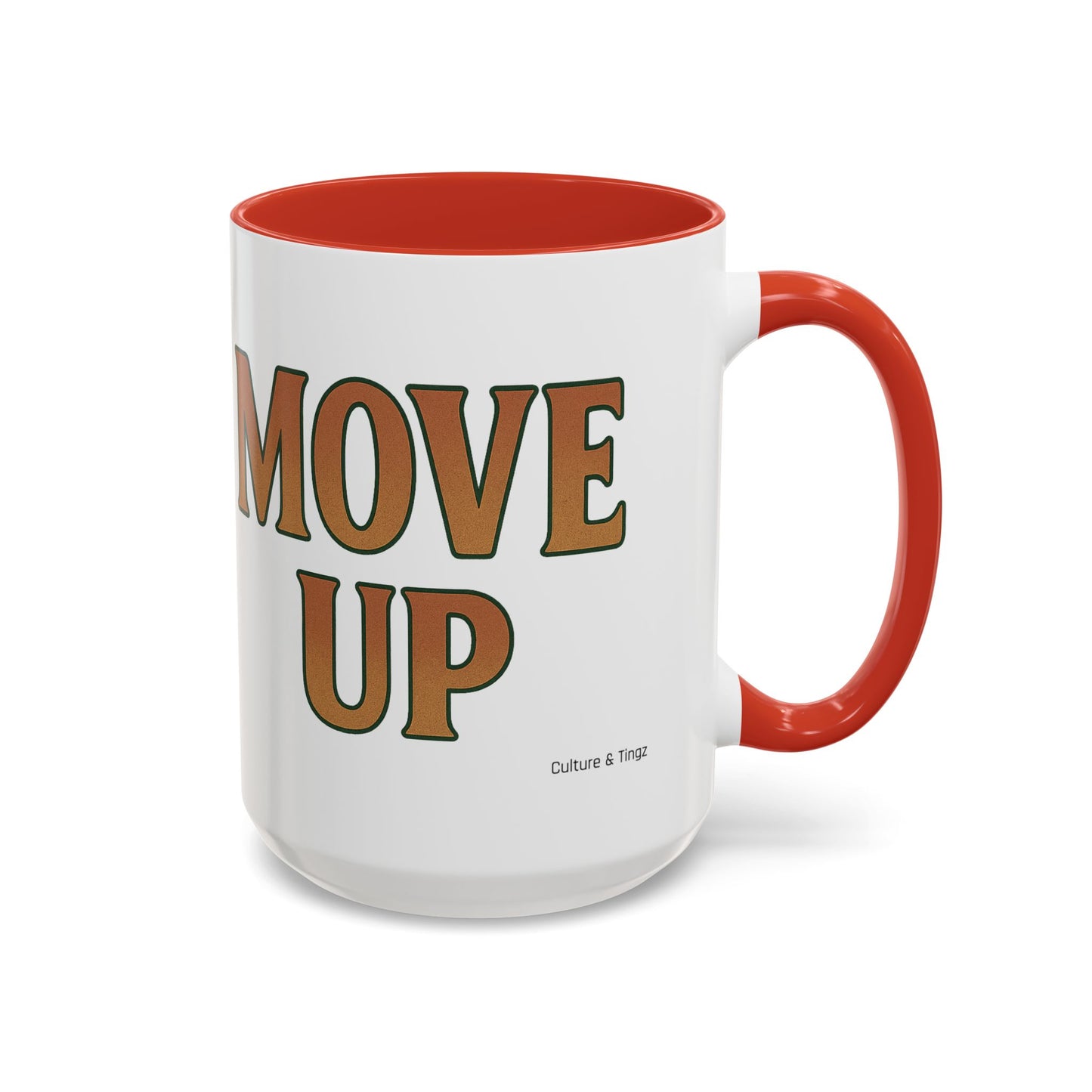 Move Up Ceramic Mugs  – Letterwork Edition