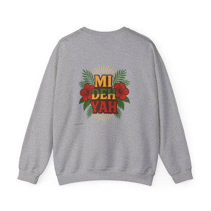 Mi Deh Yah - Unisex Crewneck Sweater (Letterwork Front, Full Artwork Back)
