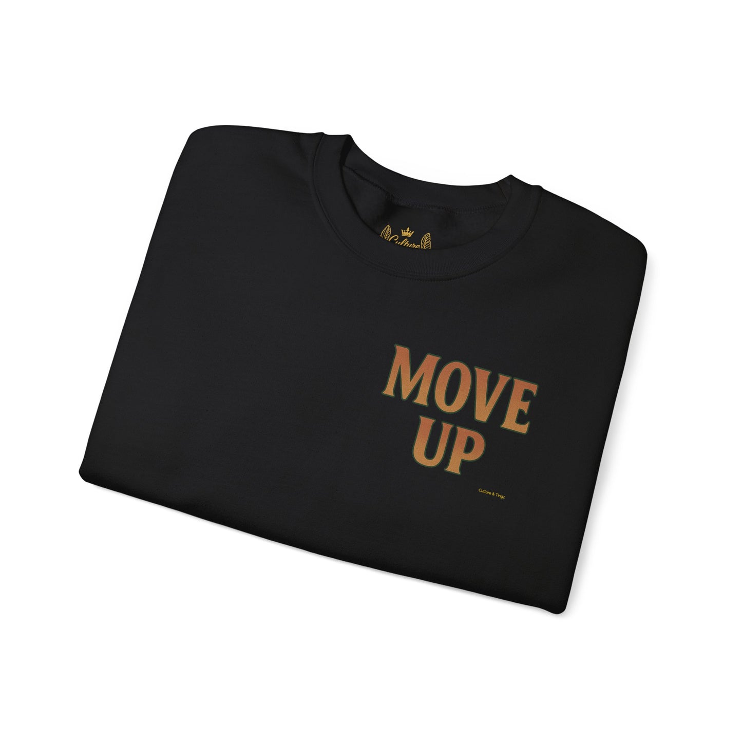 Move Up - Unisex Crewneck Sweater (Letterwork Front, Full Artwork Back)