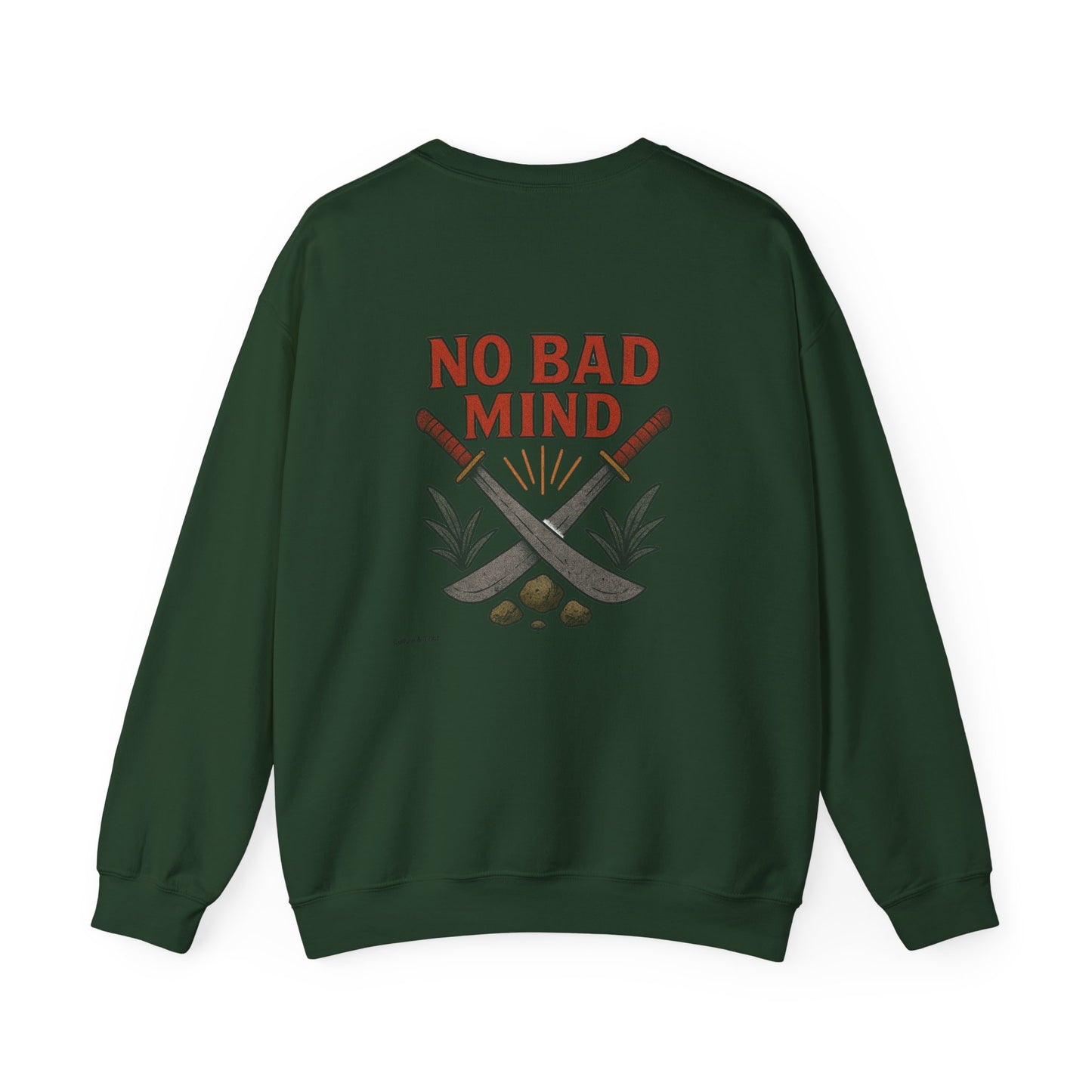 No Bad Mind - Unisex Crewneck Sweater (Letterwork Front, Full Artwork Back)