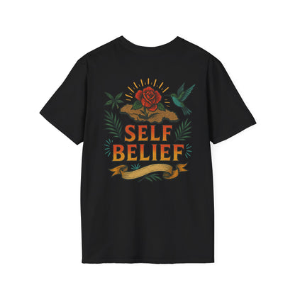 Self Belief  -  Unisex Short Sleeve Tee (Lettering Front, Full Artwork Back)