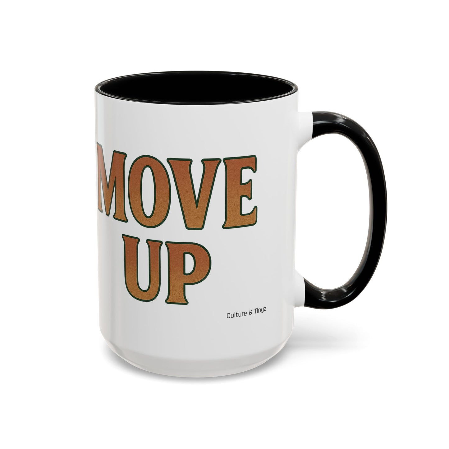 Move Up Ceramic Mugs  – Letterwork Edition