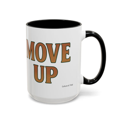 Move Up Ceramic Mugs  – Letterwork Edition