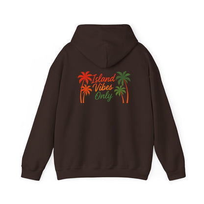 Island Vibes Only - Unisex Hoodie (Letterwork front, Artwork Back)