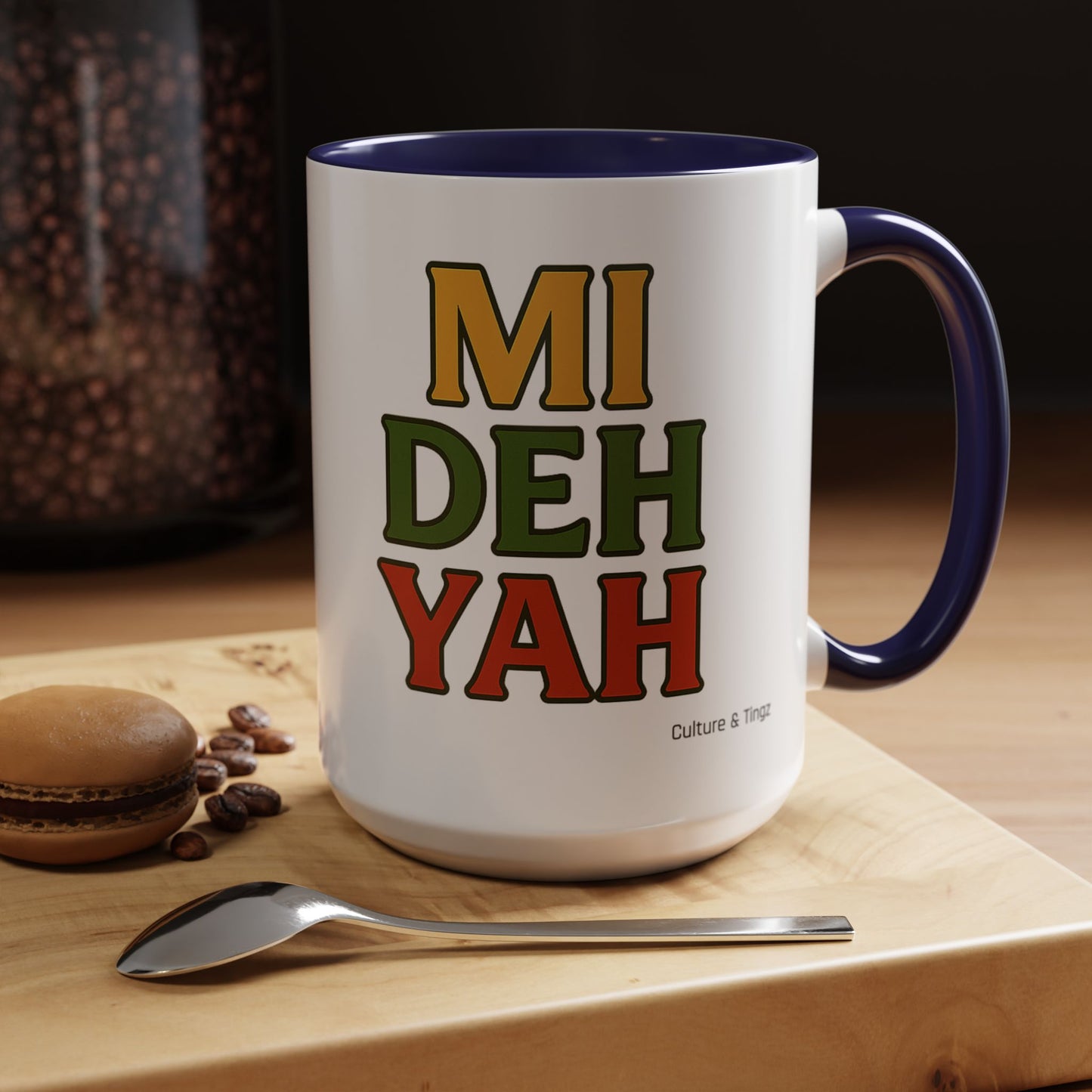 Mi Deh Yah Ceramic Mugs  – Letterwork Edition