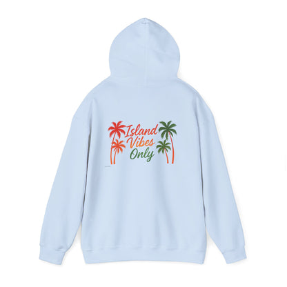 Island Vibes Only - Unisex Hoodie (Letterwork front, Artwork Back)