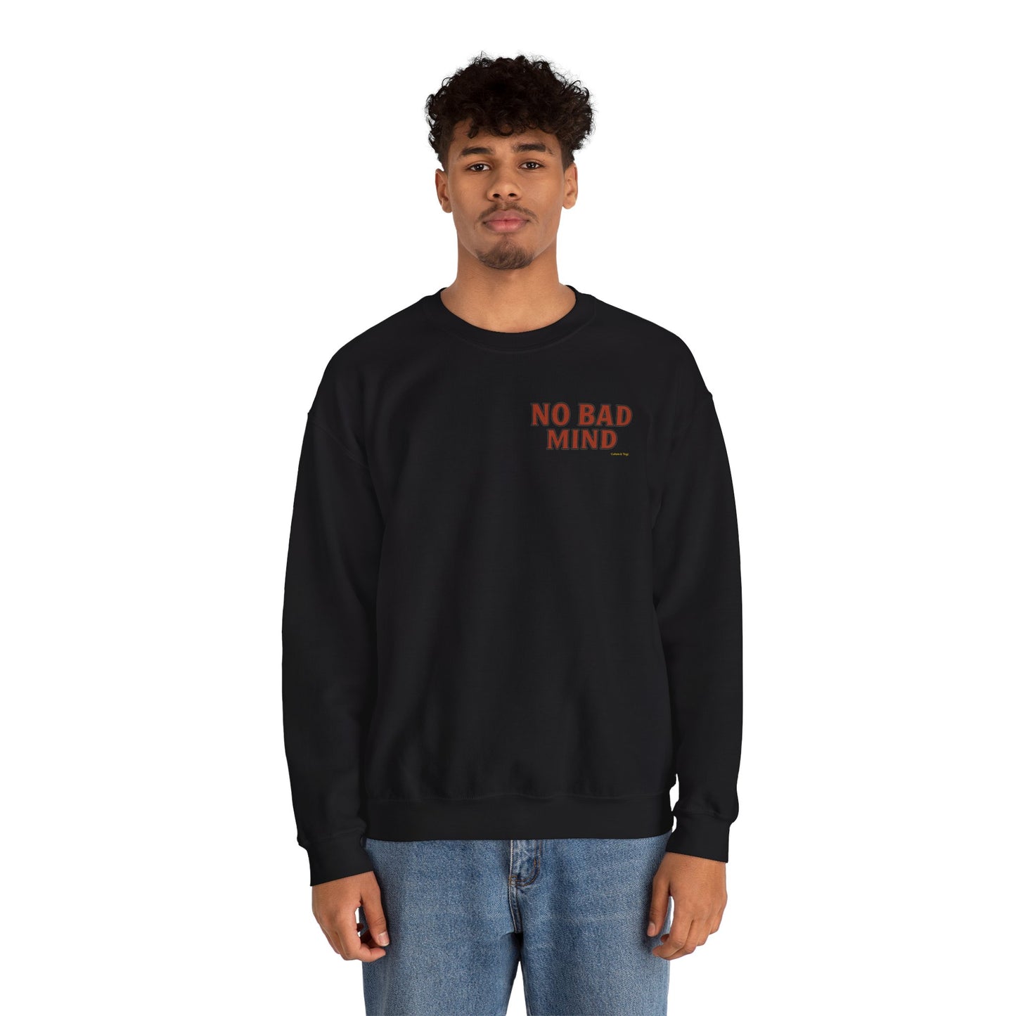No Bad Mind - Unisex Crewneck Sweater (Letterwork Front, Full Artwork Back)