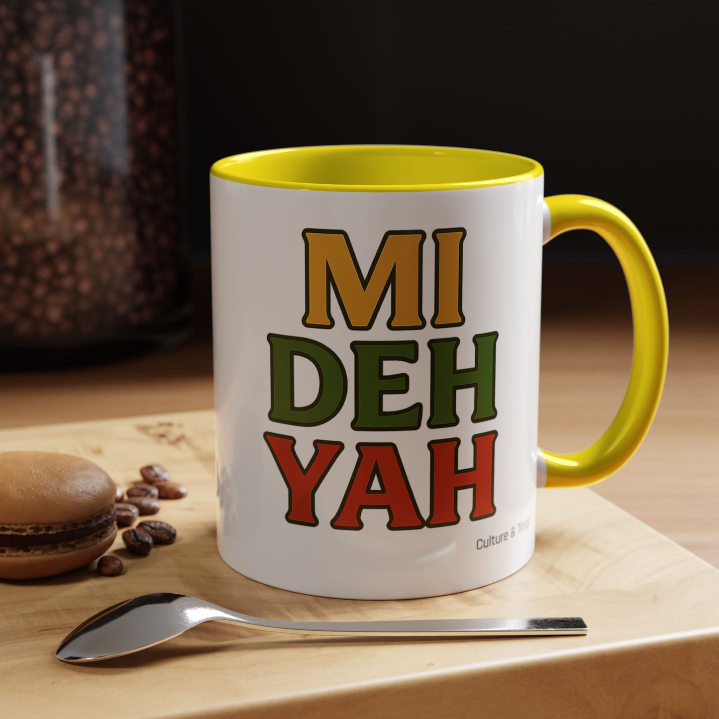 Mi Deh Yah Ceramic Mugs  – Letterwork Edition