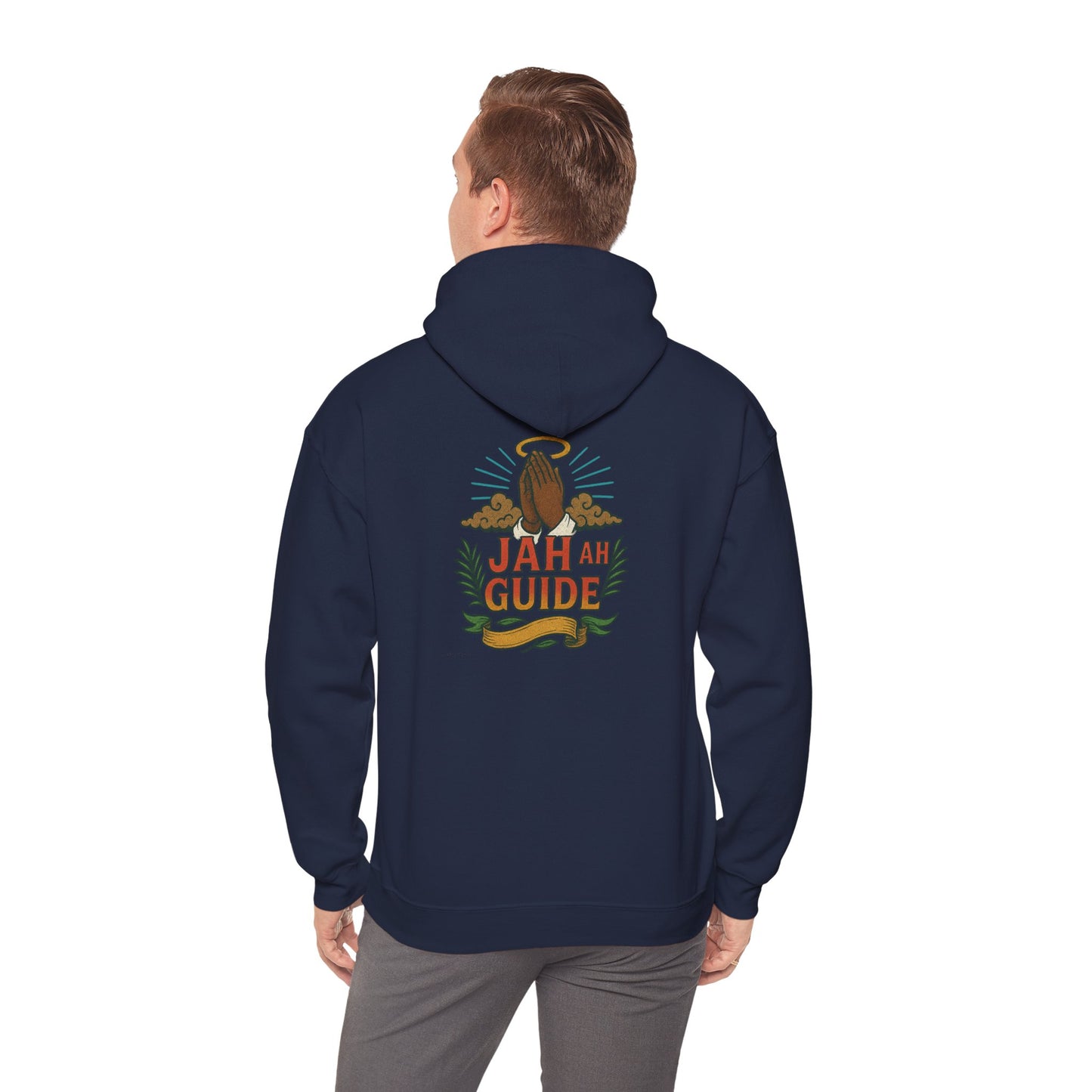 Jah Ah Guide - Unisex Hoodie (Letterwork front, Artwork Back)